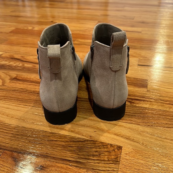 Tan Faux Suede ankle booties - Picture 3 of 5